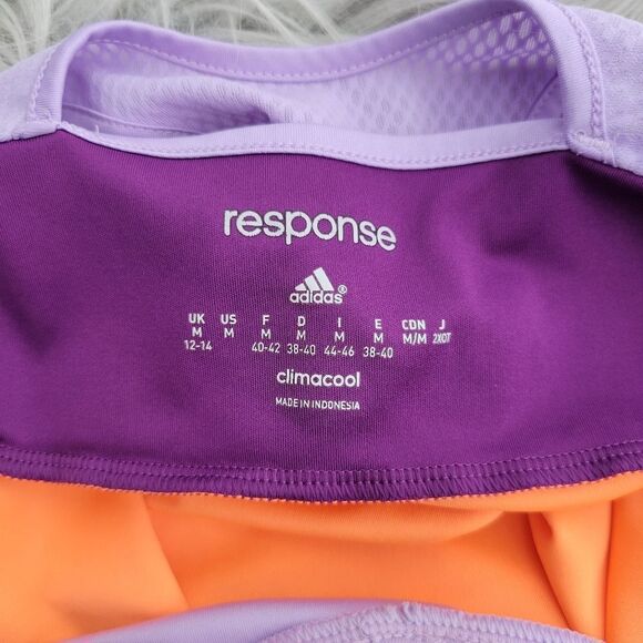 Adidas Response Climacool Racerback Orange Purple Sleeveless Tank Top Womens M - Picture 10 of 10